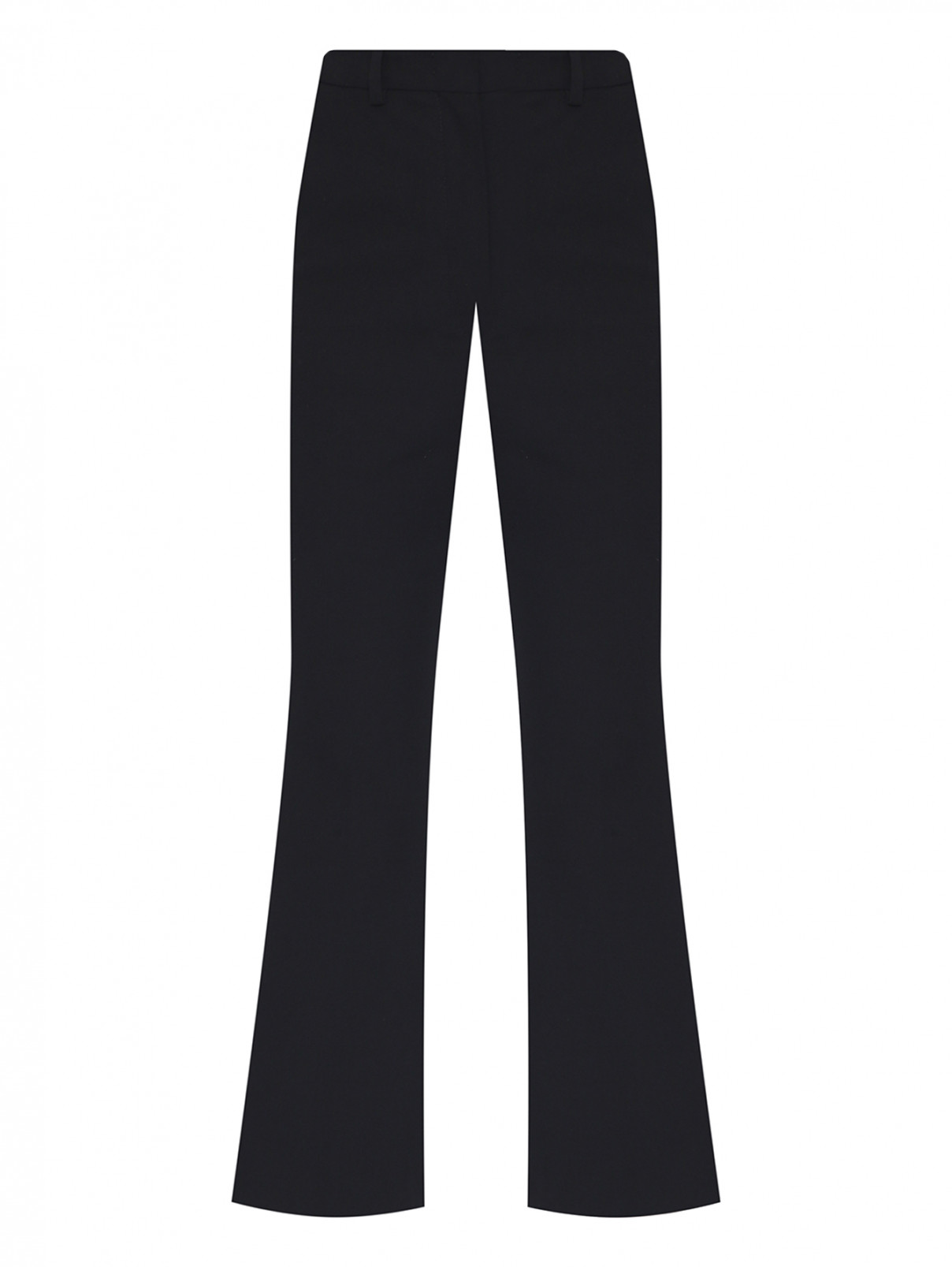 Укороченные брюки из хлопка с карманами Sportmax  –  Общий вид  – Цвет:  Черный
