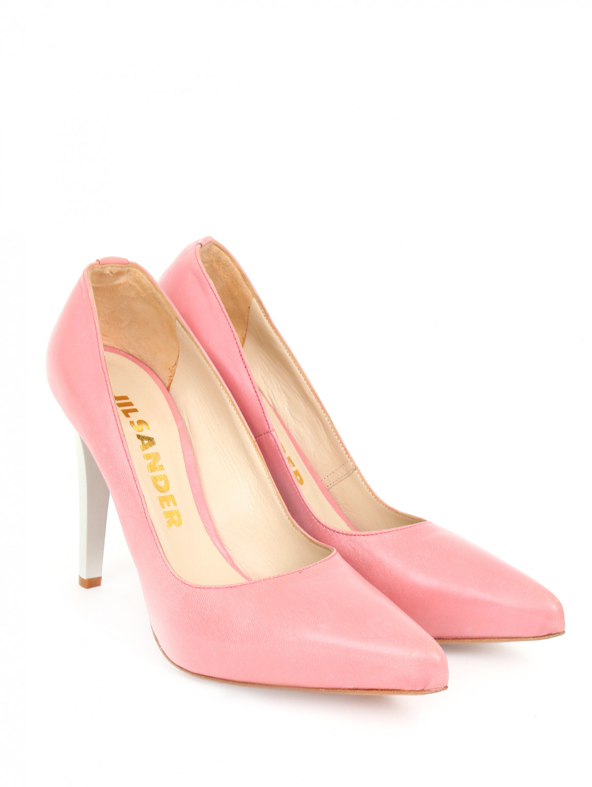 Туфли из кожи на высоком каблуке Jil Sander  –  Общий вид  – Цвет:  Розовый