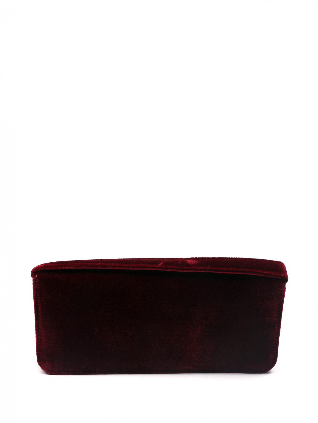 Клатч бархатный декорированный вышивкой Yanina  –  Обтравка2  – Цвет:  Красный