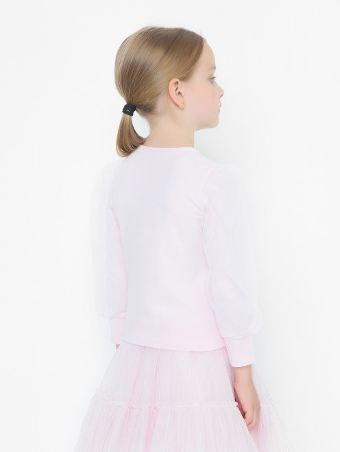 Блуза с рукавами из сетки - МодельВерхНиз1