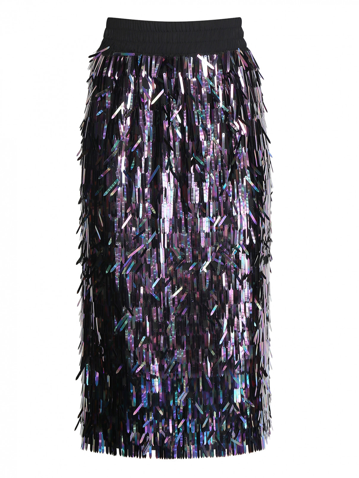 Юбка с пайетками на резинке Nolo  –  Общий вид  – Цвет:  Фиолетовый
