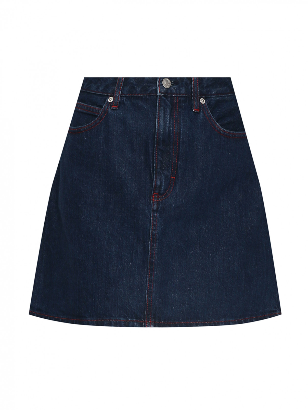 Джинсовая юбка-мини с карманами Calvin Klein  –  Общий вид