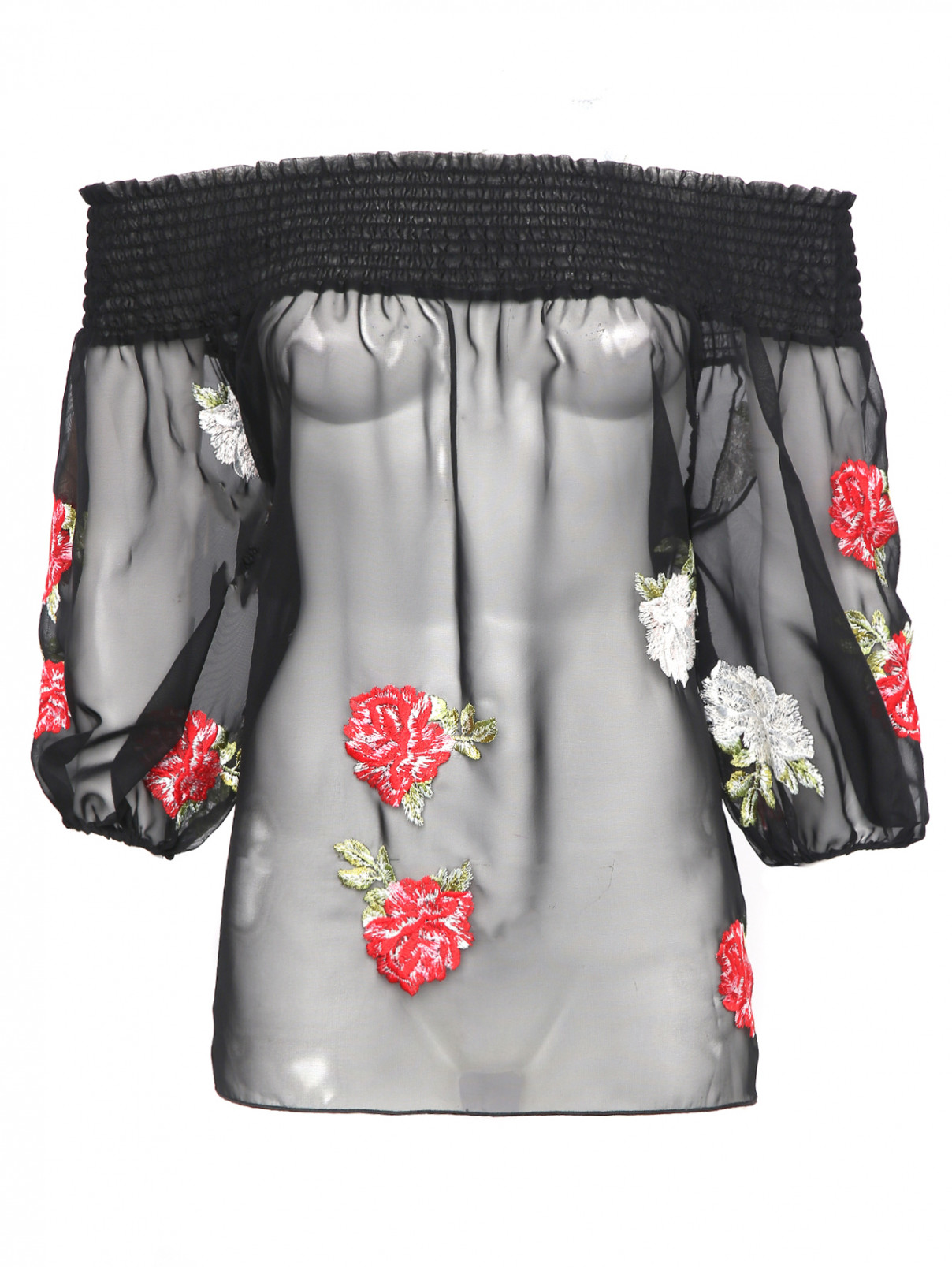 Полупрозрачная блуза с вышивкой Blugirl  –  Общий вид