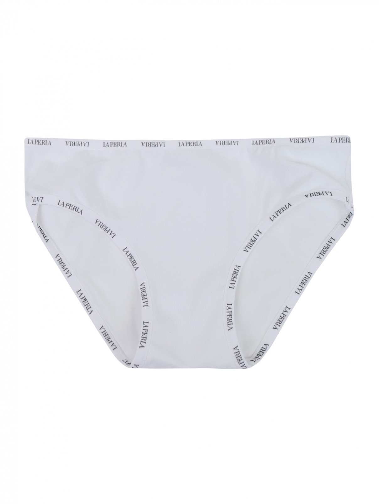 Трусы из хлопка с декором La Perla  –  Общий вид  – Цвет:  Белый