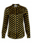 Шелковая блуза с воротником-стойкой Moschino  –  Общий вид