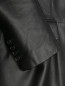 Двубортный жакет из кожи с карманами Ermanno Scervino  –  Деталь