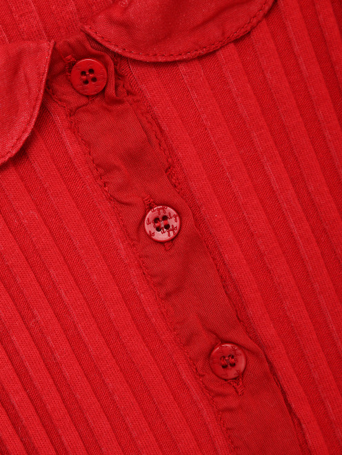 Блуза с длинным рукавом в рубчик - Деталь