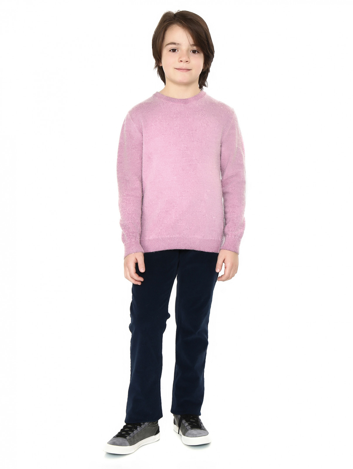 Джемпер с ворсом Tagliatore  –  Модель Общий вид  – Цвет:  Розовый