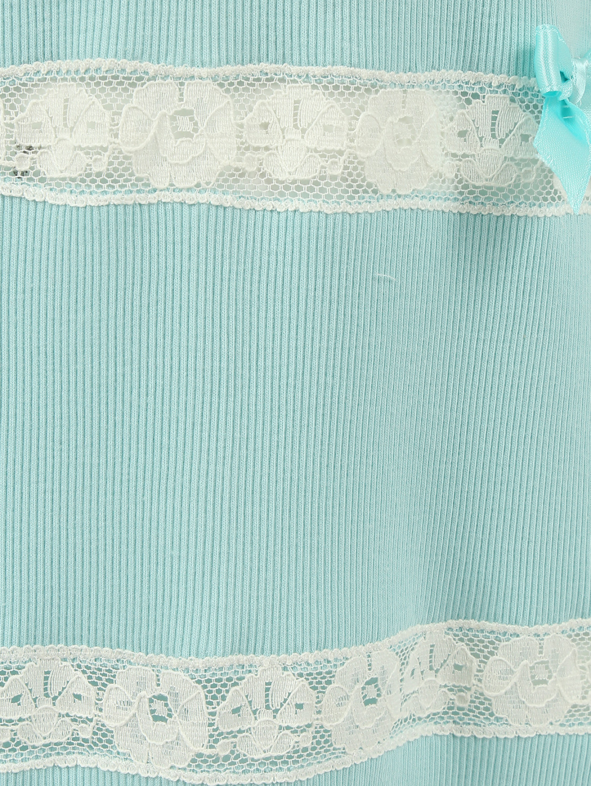 Сорочка из хлопка с кружевным декором Giottino  –  Деталь1  – Цвет:  Синий