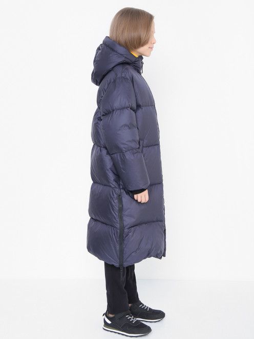 Пуховое пальто с капюшоном - МодельВерхНиз2