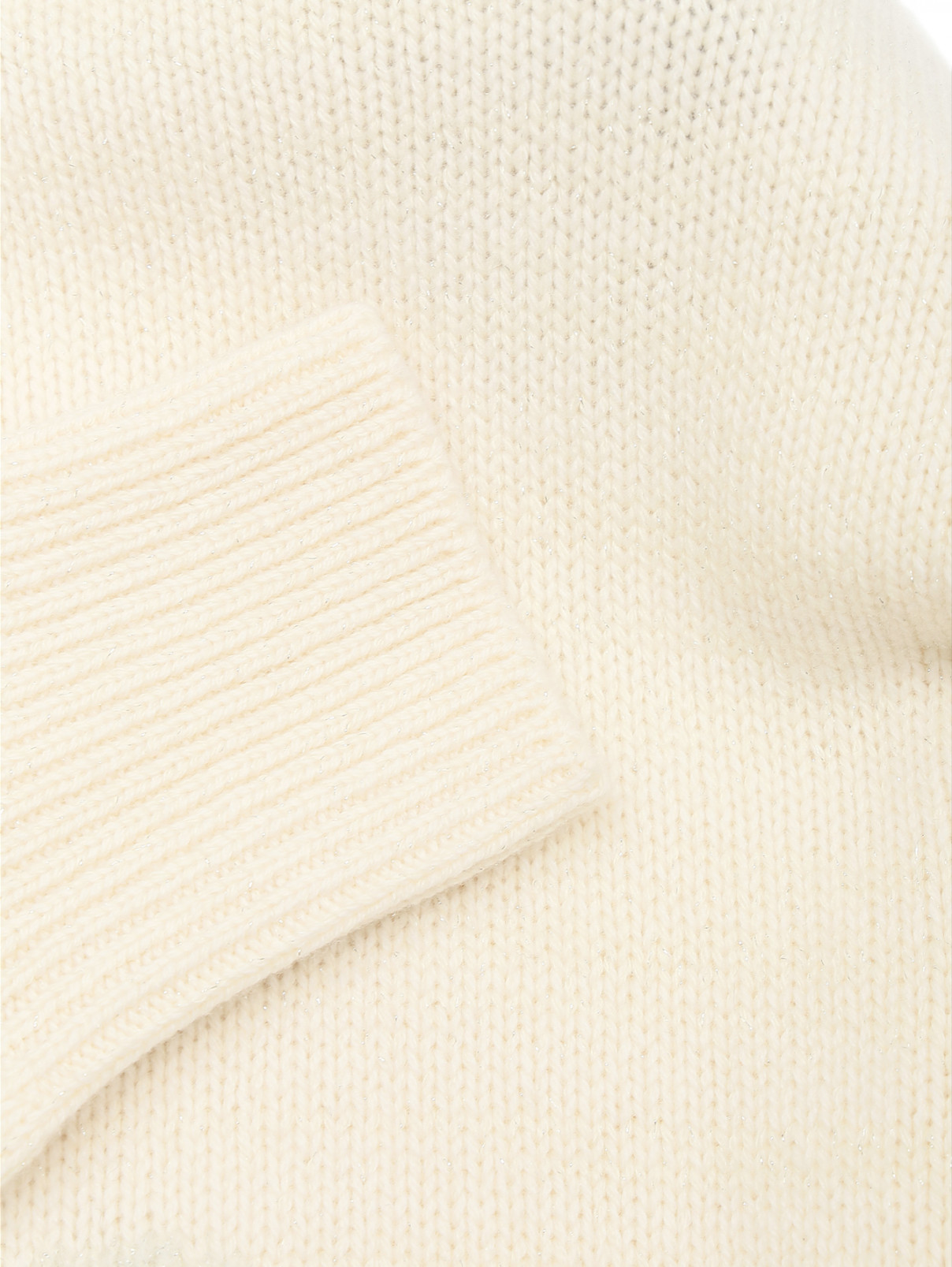 Джемпер из кашемира и шерсти с вышивкой Bruno Manetti  –  Деталь1  – Цвет:  Белый