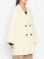 Двубортное пальто из смешанной шерсти Marina Rinaldi  –  МодельВерхНиз