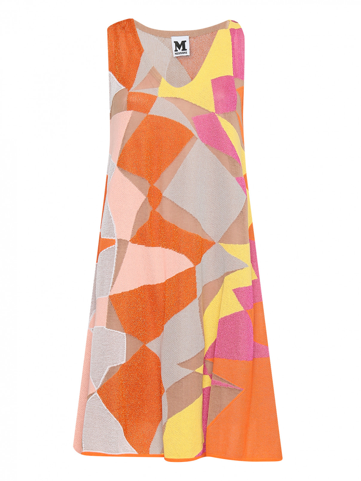 Трикотажное платье с узором M Missoni  –  Общий вид  – Цвет:  Мультиколор