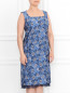 Платье-футляр без рукавов с цветочным узором Marina Rinaldi  –  Модель Верх-Низ