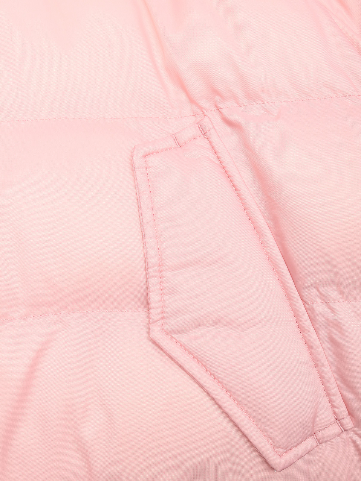 Стеганая куртка с капюшоном Ermanno Scervino  –  Деталь  – Цвет:  Розовый