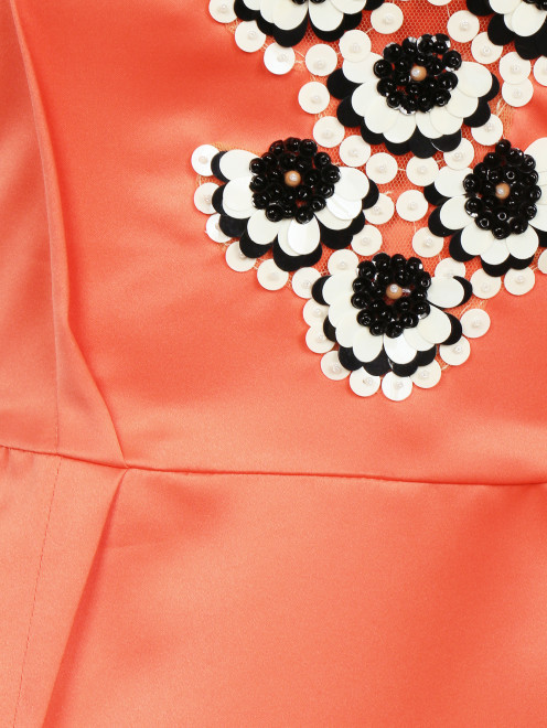 Платье-мини, декорированное бисером и пайетками - Деталь1