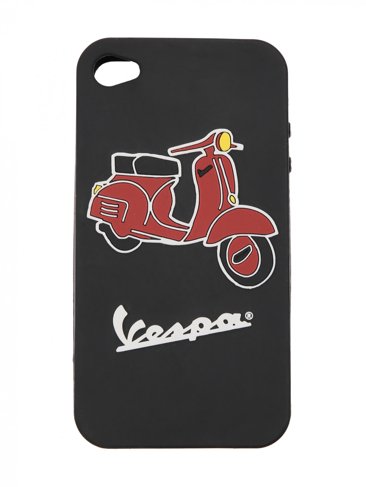 Чехол для IPhone 4 Vespa  –  Общий вид  – Цвет:  Черный