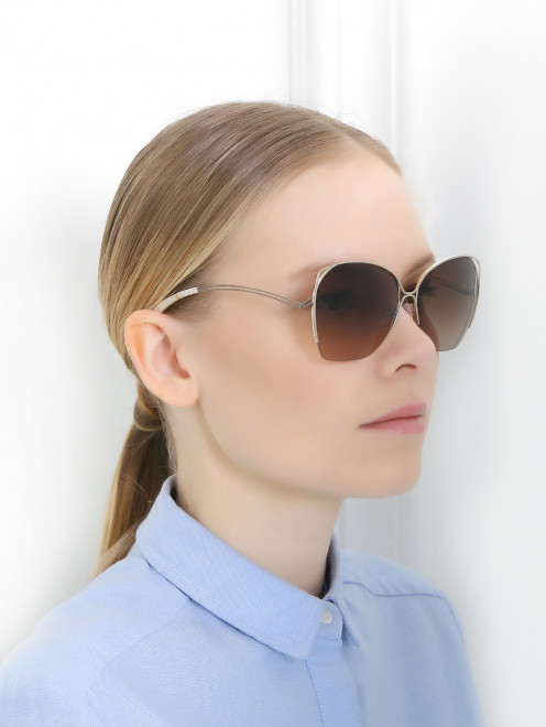 Очки солнцезащитные в оправе из металла и пластика Viktoria Beckham - Модель Общий вид