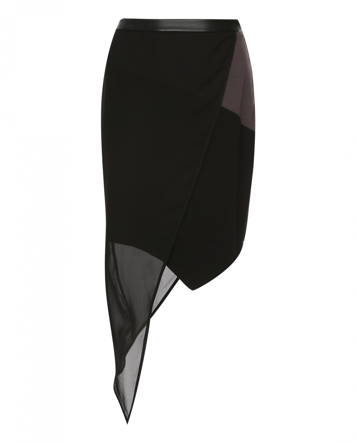 Юбка мини N12H  –  Общий вид  – Цвет:  Черный