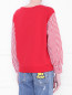 Свитшот из комбинированной ткани с вышивкой Love Moschino  –  МодельВерхНиз1