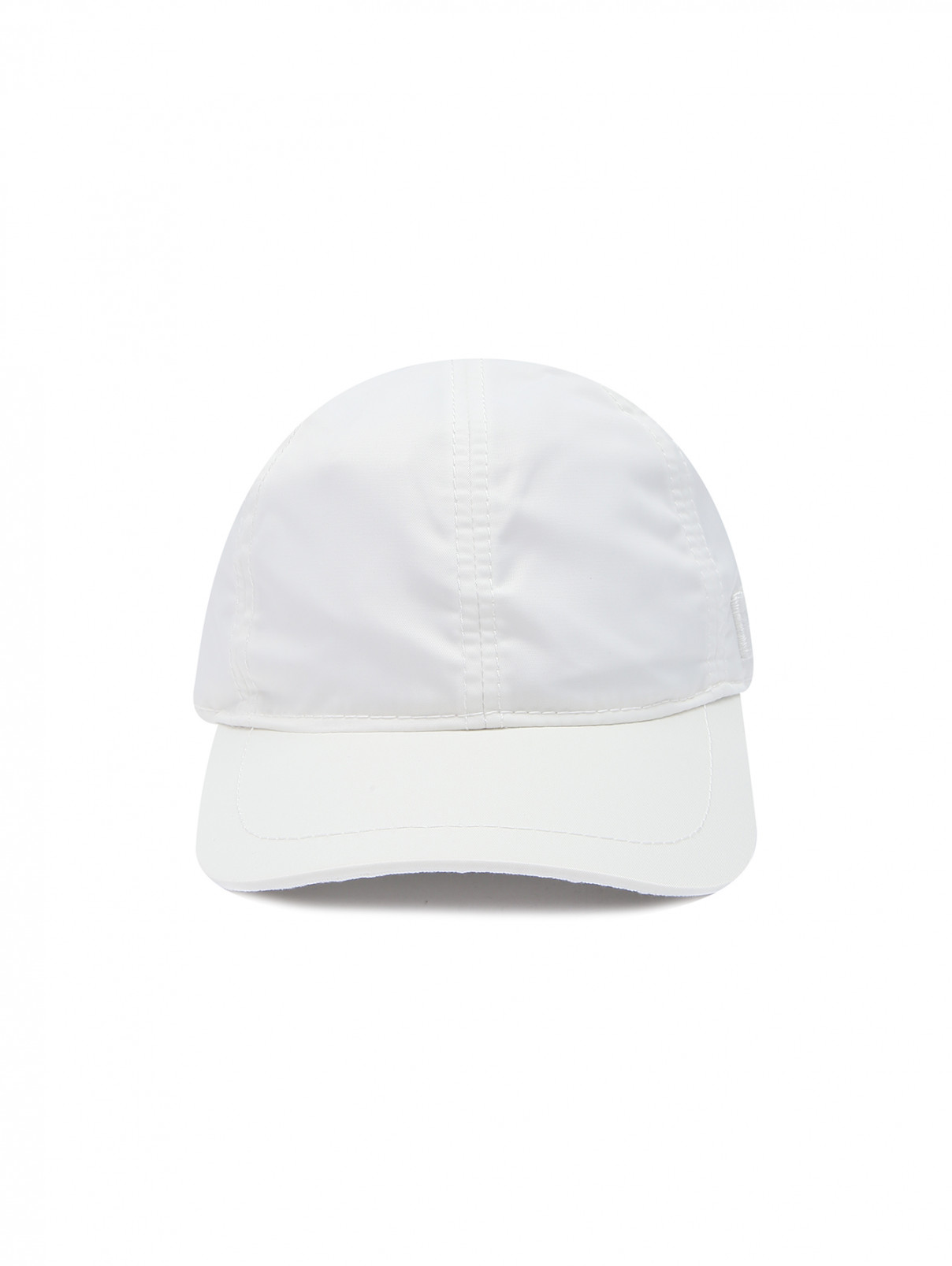 Однотонная кепка с логотипом Marina Rinaldi  –  Общий вид  – Цвет:  Белый