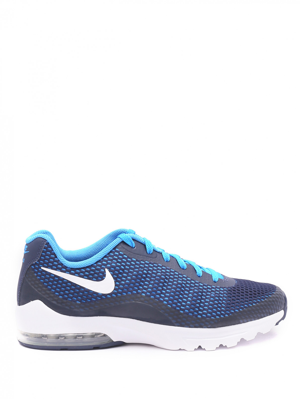 Кроссовки из текстиля с узором и логотипом Nike  –  Обтравка1  – Цвет:  Синий