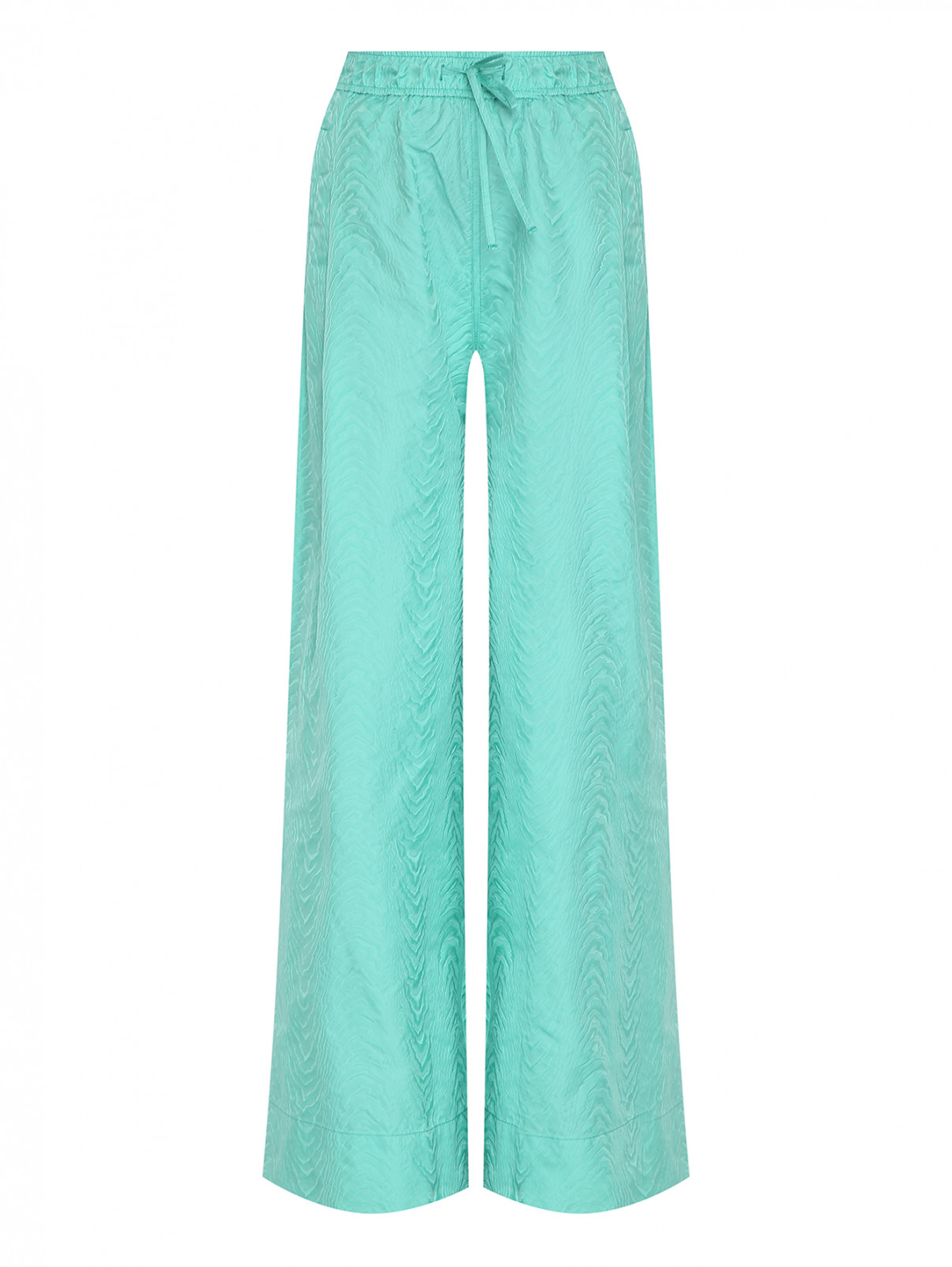 Широкие фактурные брюки Essentiel Antwerp  –  Общий вид  – Цвет:  Зеленый