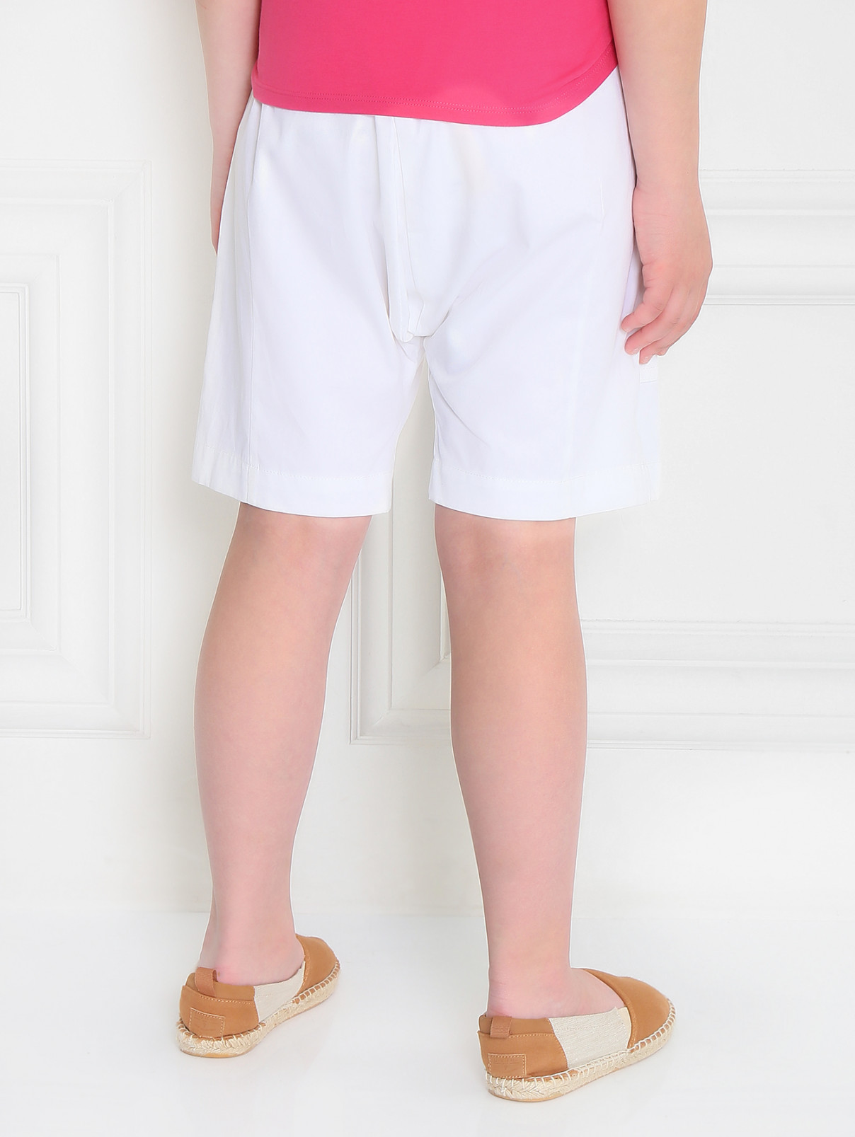 Бермуды из хлопка с карманами Marni  –  Модель Верх-Низ1  – Цвет:  Белый