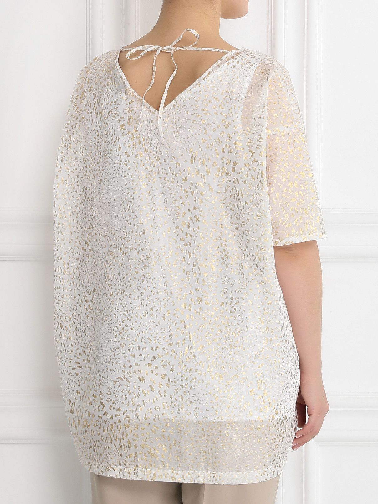 Блуза из хлопка с узором Marina Rinaldi  –  Модель Верх-Низ1  – Цвет:  Узор