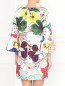 Платье из хлопка с цветочным узором и боковыми карманами Dondup  –  Модель Верх-Низ1