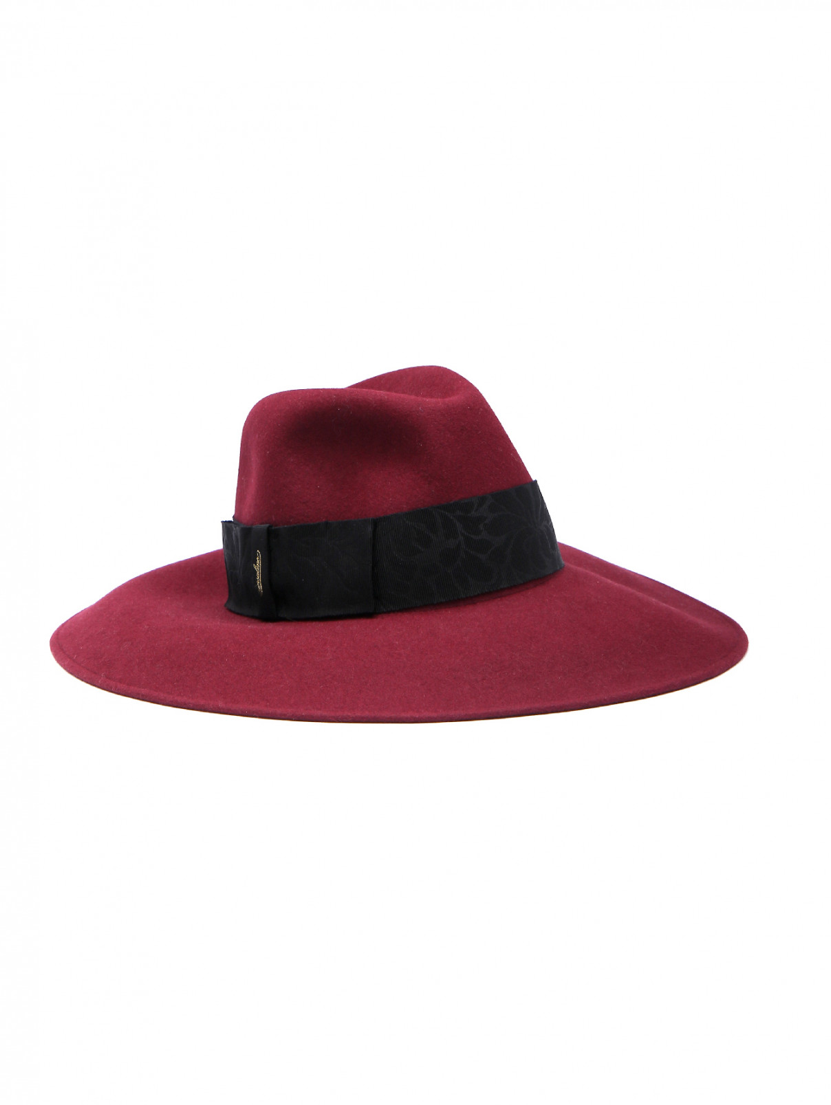 Шляпа из шерсти с контрастной отделкой Borsalino  –  Общий вид  – Цвет:  Красный