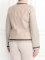 Куртка из кожи с контрастными вставками Marina Rinaldi  –  Модель Верх-Низ1
