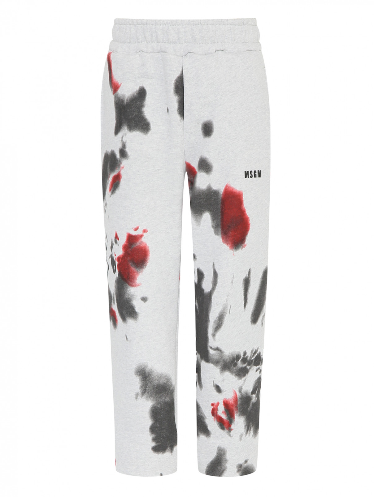 Трикотажные брюки с карманами MSGM  –  Общий вид  – Цвет:  Серый