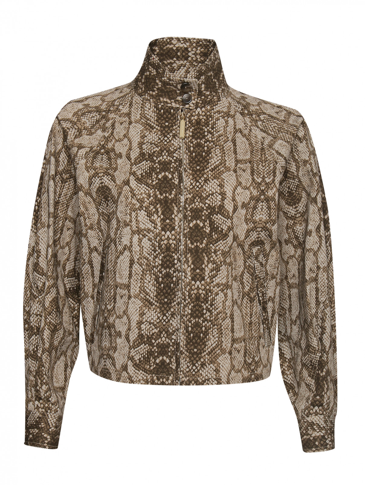 Куртка на молнии с узором Alberta Ferretti  –  Общий вид  – Цвет:  Узор