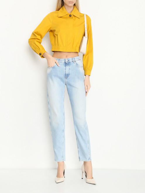 Укороченная куртка из хлопка Weekend Max Mara - МодельОбщийВид