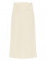 Однотонная юбка из шерсти и шелка Alberta Ferretti  –  Общий вид