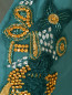 Платье декорированное кристаллами и плиссированной юбкой Elisabetta Franchi  –  Деталь