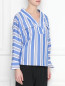 Блуза из хлопка с узором полоска Stella Jean  –  МодельВерхНиз