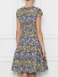 Платье из смешанного хлопка с цветочным узором Brooks Brothers  –  МодельВерхНиз1