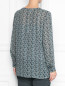 Полупрозрачная блуза с узором Marina Rinaldi  –  МодельВерхНиз1
