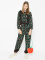 Широкие брюки с цветочным узором Stella McCartney kids  –  МодельОбщийВид