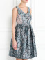 Платье-мини из фактурной ткани с узором I'M Isola Marras  –  МодельВерхНиз