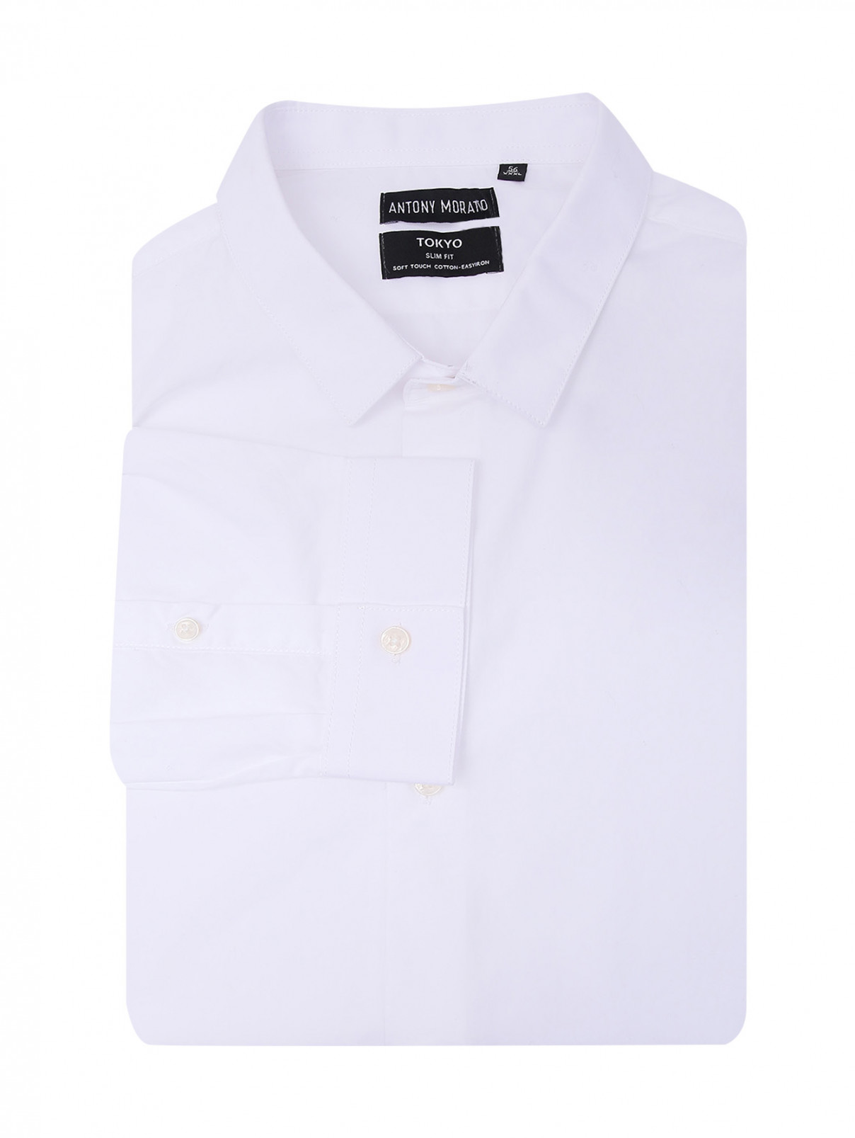 Рубашка из хлопка Antony Morato  –  Общий вид  – Цвет:  Белый