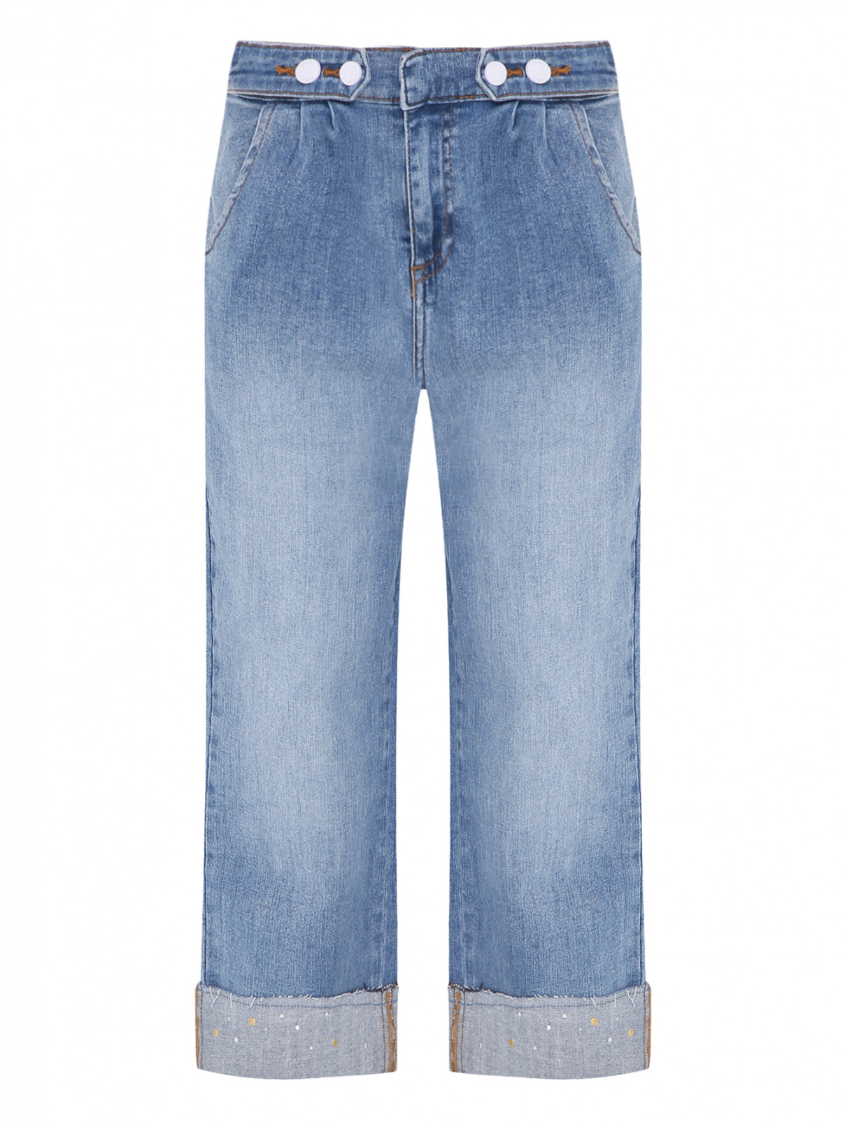 Широкие джинсы с карманами Guess  –  Общий вид  – Цвет:  Синий
