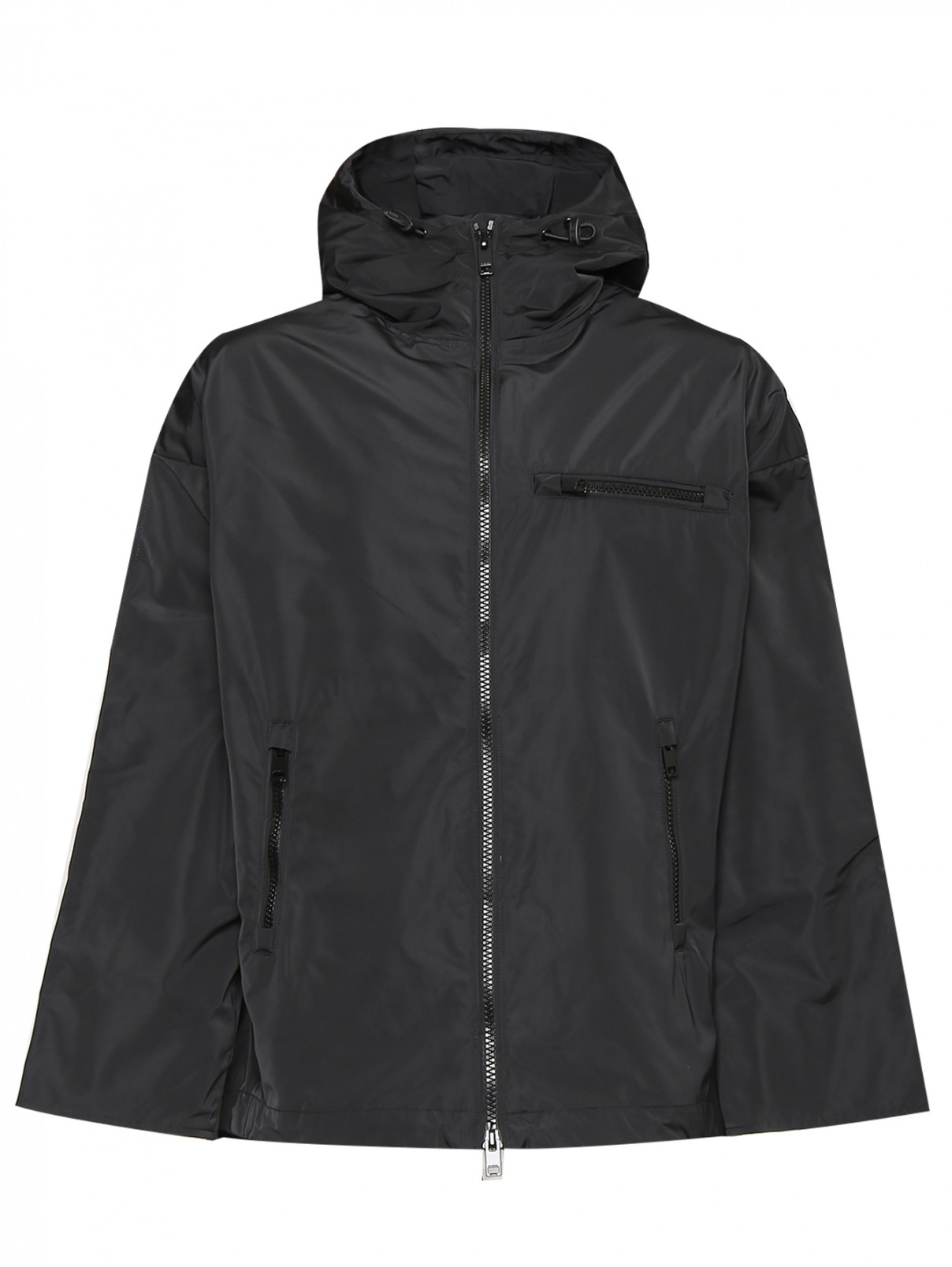 Куртка на молнии с капюшоном Diesel  –  Общий вид  – Цвет:  Черный