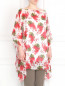 Туника из шелка с цветочным узором Marina Rinaldi  –  Модель Верх-Низ
