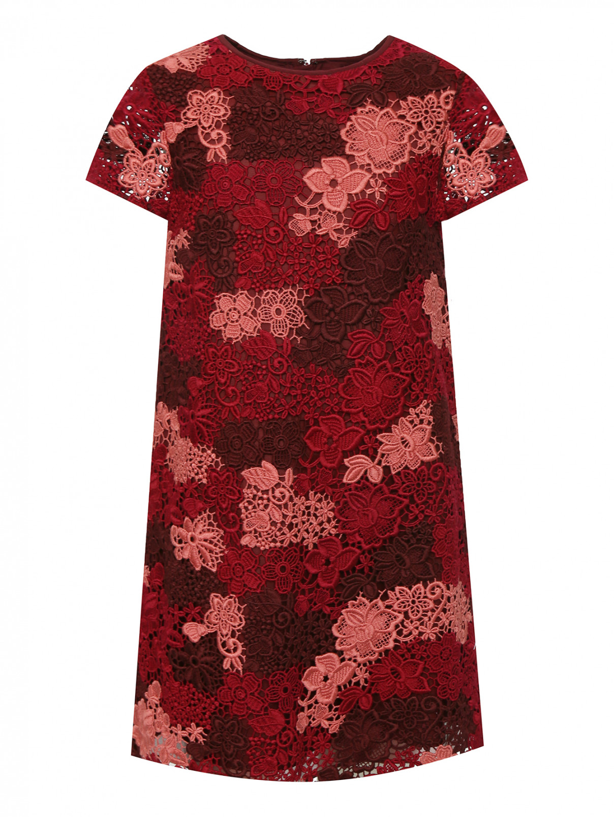 Платье из фактурного кружева Burberry  –  Общий вид  – Цвет:  Фиолетовый