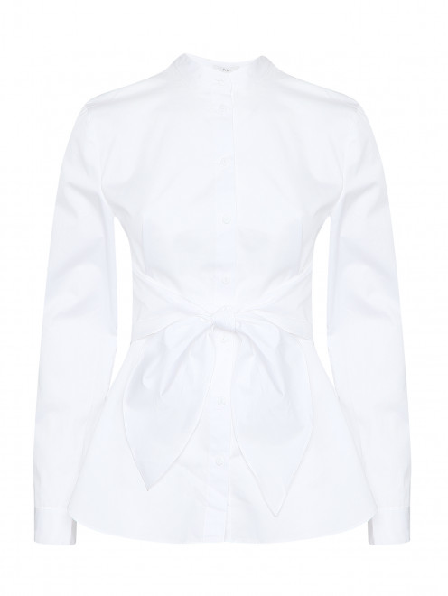 Блуза из хлопка с драпировкой TIBI - Общий вид