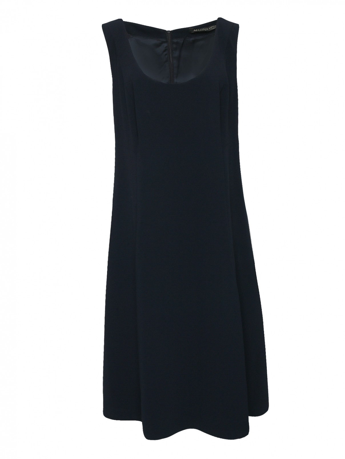 Платье-миди с разрезом Marina Rinaldi  –  Общий вид  – Цвет:  Синий