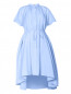 Платье из хлопка асимметричного кроя с короткими рукавами Jil Sander  –  Общий вид